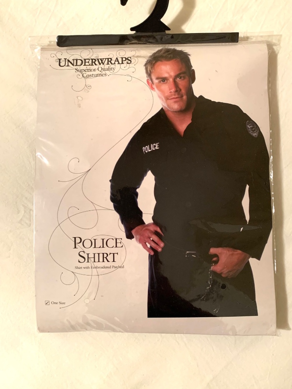 Underwraps Mens Police Shirt Costume One Size